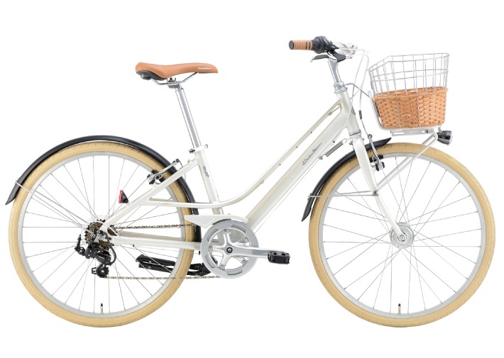 ジャイアント ホワイト クロスバイク フロントバスケット付き カゴ付き